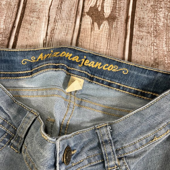 Lot of 2 ARIZONA JEAN CO Girl's 12 Skinny Blue Denim Jeans Adjustable Waist EUC - Picture 9 of 9